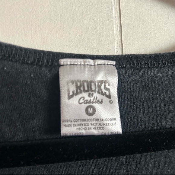 Crooks & Castles, size Small, black tank. White bank robber graphic - Picture 2 of 5